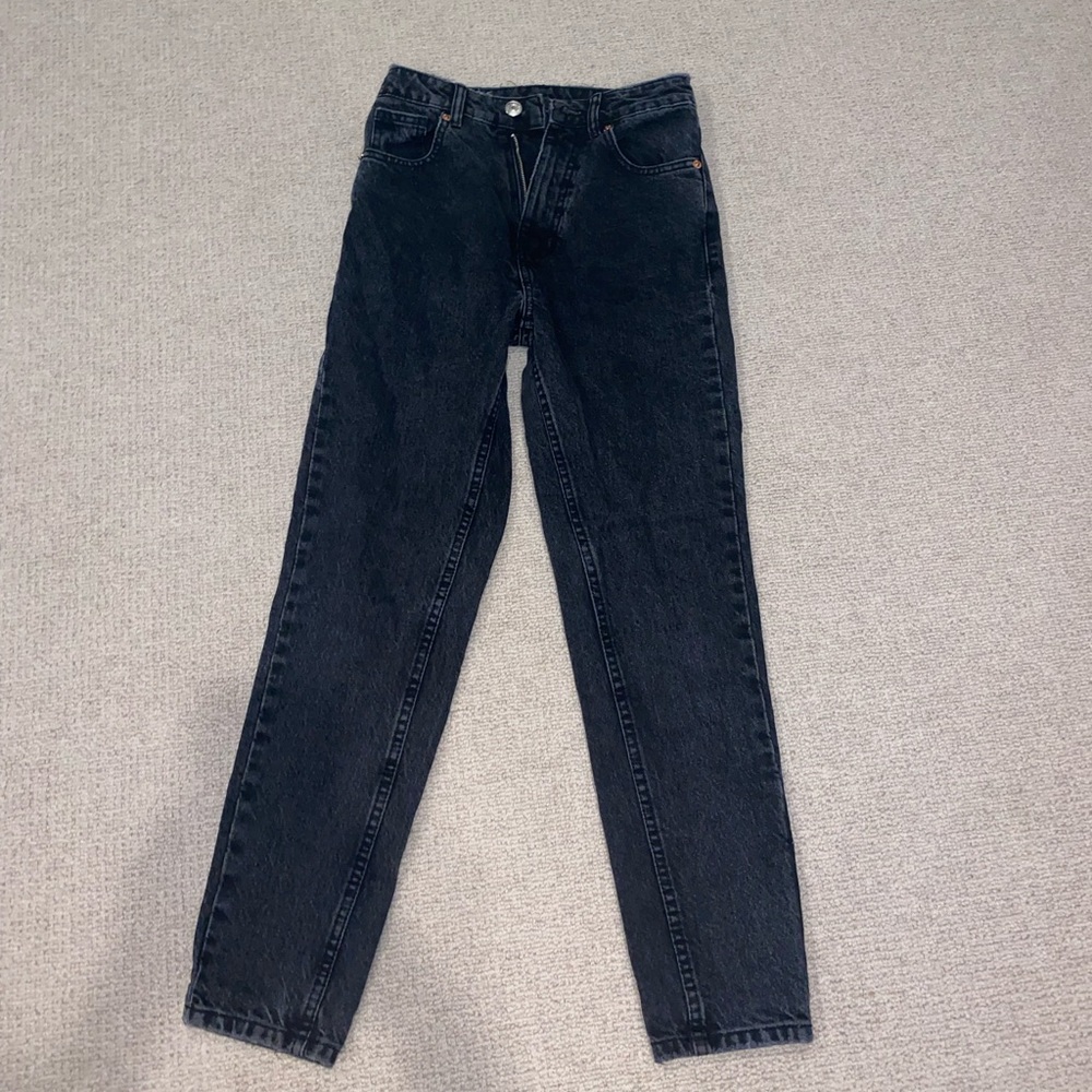 Zara black mom jeans size 0